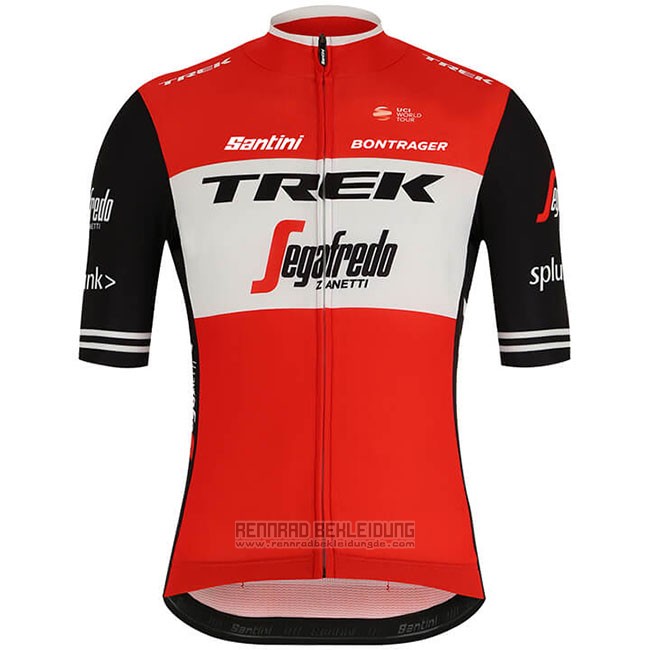 2019 Fahrradbekleidung Trek Segafredo Rot Wei Trikot Kurzarm und Tragerhose - zum Schließen ins Bild klicken